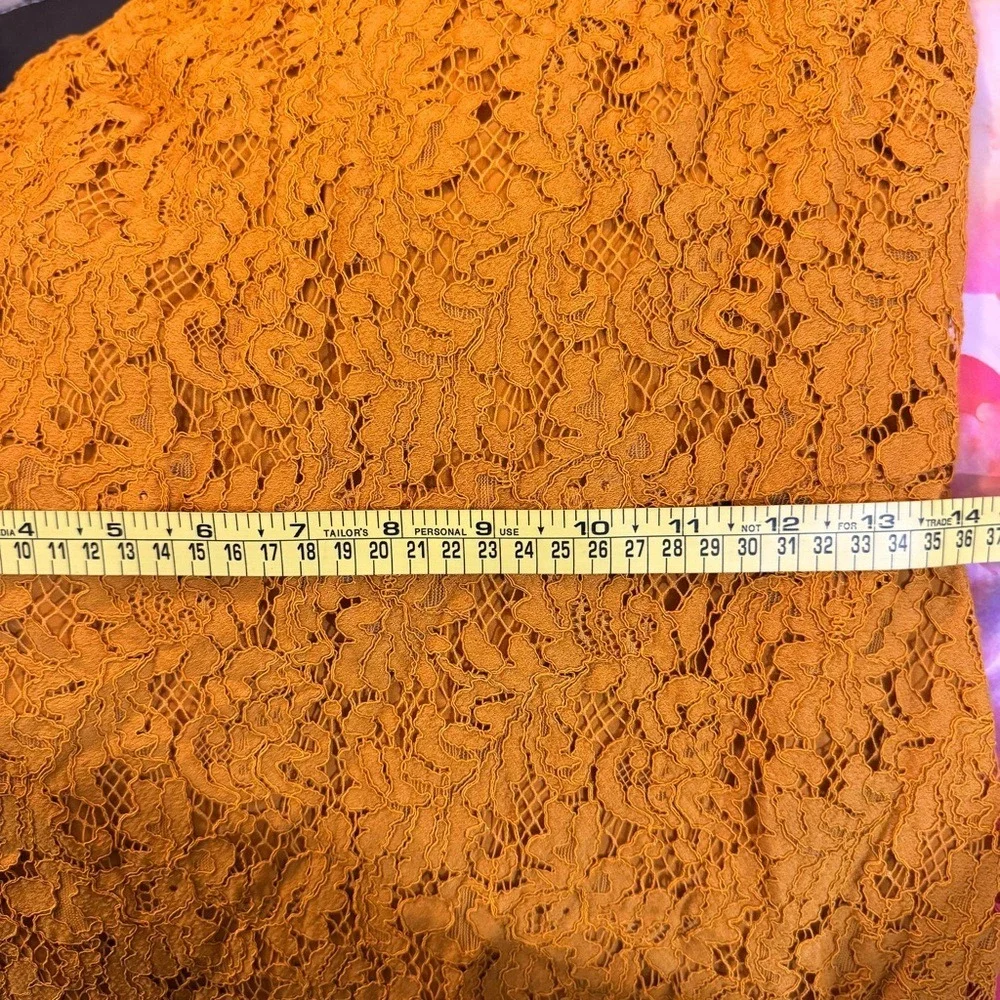 Michael Kors Mustard Lace Midi Dress‎